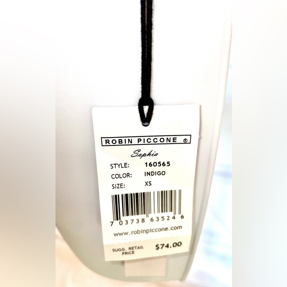 NWT ROBIN PICCONE Sz XS “Sophia” Crochet Bikini Bottoms INDIGO Blue Style 160565 - Picture 4 of 6